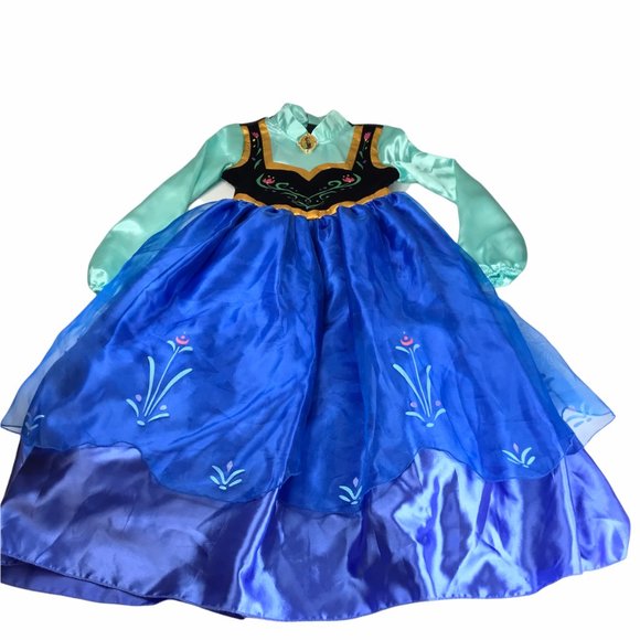 Halloween Costume Girl's Kid / Youth FROZEN Princess Anna Blue Full Tulle Skirt. - Picture 1 of 16